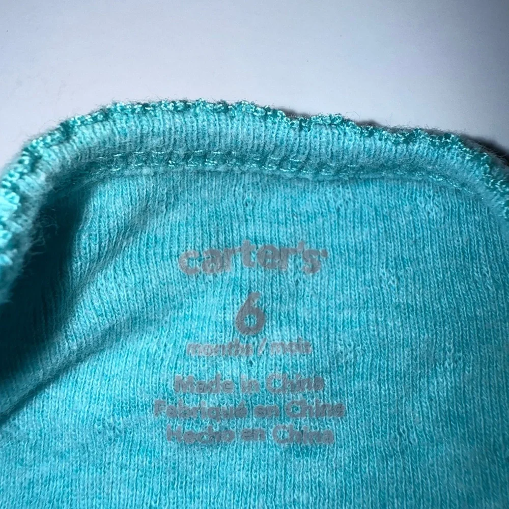 Carter’s bodysuit bundle Aqua, Pink, and White girls One Piece Set size 6 M.